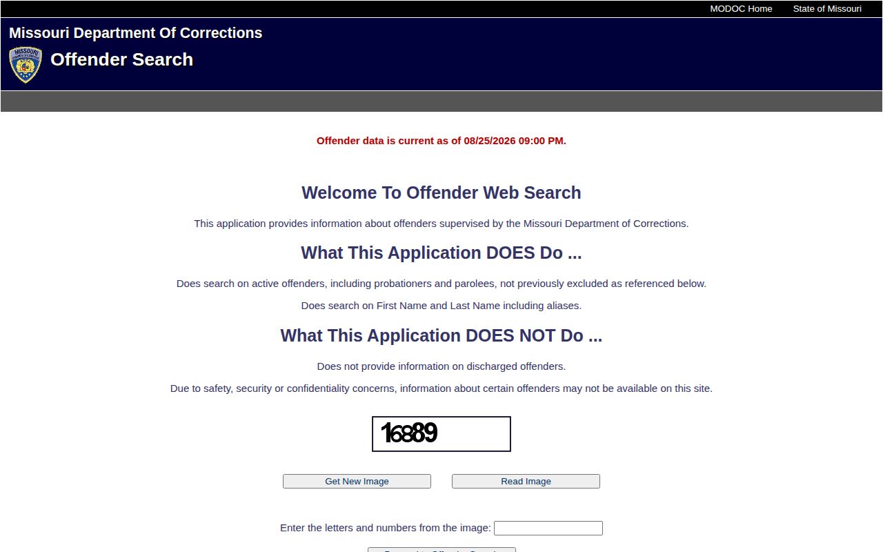Laclede County Missouri Department of Corrections offender record search